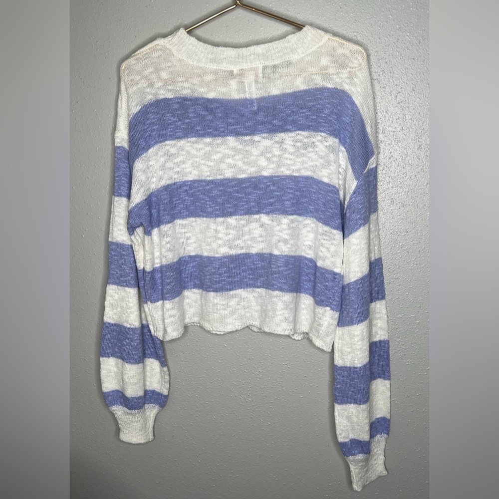 Beach Riot Ava Sweater/Swim Cover Up in Sweet Lavender Stripe sSize Medium New - Picture 3 of 5